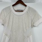 Adidas x Stella McCartney white short sleeve leopard print workout top size 14 Photo 1