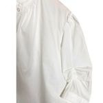Marc Jacobs  Button Down Blouse Short Sleeve Top Crew Neck Poplin White Top 4 NWT Photo 7