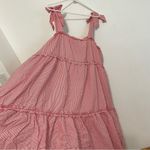 NEW NWT LISA MARIE FERNANDEZ TARGET Plus Size Seersucker Tie Strap Dress Striped Red Photo 14