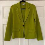 Misook  Textured Tailored Fit Machine Wash Blazer Chartreuse Green Ribbed Lime Photo 0