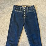 7 For All Mankind High Waist Ankle Skinny Jeans Button Fly SIZE 25 Photo 2