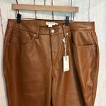 Good American NWT  Better Than Leather Faux Leather Good Icon Pants Photo 5