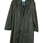 American Eagle Maxi Coat Women’s Small Green Teddy Long Jacket Button Pockets Photo 0