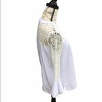 None White Blouse Feminine Frilly Size Medium Photo 5