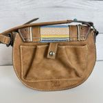 Tony Lama  Woven Accent Colorful SaddleBag‎ Leather Southwestern Crossbody Purse Photo 4