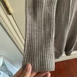 Uniqlo Merino Wool Blend Fitted V-Neck Long-Sleeve Dress in Gray Photo 5