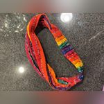 Unbranded Fair Trade Handmade Woven Threaded Fabric Rainbow Stretchy Headband Photo 2