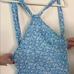 Free People NWOT blue floral strappy romper Photo 4