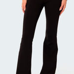 Edikted Fold-Over Flared Leggings Photo 0