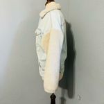 American Eagle Women Sherpa Sleeve Collared Denim Winter Jacket Sz S Photo 6