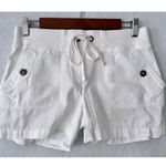 Loft  White Cargo Style Tie Waist Shorts Size 0 Photo 0