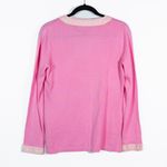 Vineyard Vines Cotton Cashmere Knit V Neck Seashell Trim Pullover Sweater Pink S Photo 2