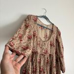 Denim & Supply Ralph Lauren Ralph Lauren Denim & Supply Floral Red and Tan Gauze Dress. Size Large Spring. Photo 6