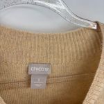 Chico's Chico’s Cashmere Blend Cheetah Embroidered Long Sleeve Sweater Size XL Photo 9