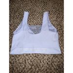 Rhonda Shear light blue sports bra with lace overlay‎ size large Photo 3