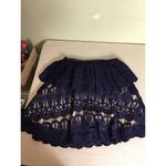 Anthropologie Women Lace Dress  Sz.Sm  Blue  TL The Letter Peplum V neck tiered Photo 8