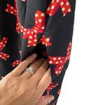Love moschino  Black Red Bow Print Bow Neck Tie Dress size 12 Photo 8