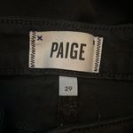 Paige  Verdugo Ultra Skinny Jeans Solid Black Skinny Leg Ankle Length‎ Mid Rise Photo 4