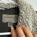 Marrakech Olive Green Moto Style Jacket with Sherpa Lining Size XS Photo 2