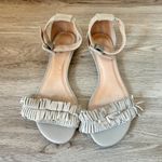 Joie  Fringe Suede Taupe Flat Sandals EU Size 36 Photo 2