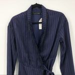 House of Harlow 1960 × Revolve Tie Waist Cross Dress Navy Stripe XS Blue Photo 3