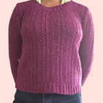 Arizona Jeans Purple Sweater Cable Knit Photo 0