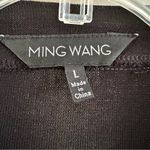 Ming Wang Floral Embroidered Knit Jacket Black and White Size L Photo 8