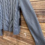 RACHEL Rachel Roy Sweater Women’s Size Large Blue Silver Metallic Cable Knit NWT Photo 2