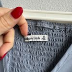 Abercrombie & Fitch Blue Cinch Balloon Sleeve Peasant Popover Blouse Size XS Photo 3