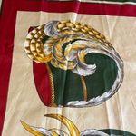 Vintage Hat Printed Scarf Italy Silk Betmar Classy Feathers Retro Gatsby Red Photo 4