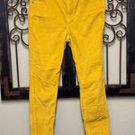 Free People  mustard raw hem corduroy jeans Photo 2