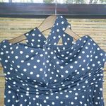 Paper Dolls Paper Doll 1X Navy White Dots Halter Dress Photo 6