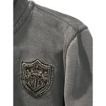 Vintage Ralph Lauren Jeans Company Size Large Crest Patch Full Zip Velvet Hoodie Black Photo 1