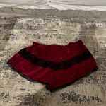 Flora Nikrooz  Red Satin Lace Shorts Size Small Photo 3
