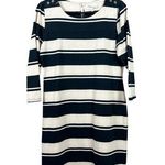 Allison Brittney  Women's Black & White Stripe Dress Photo 0