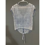Jack by BB Dakota  Blue Tie Cropped Top Size Small Photo 1