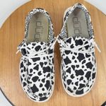 Hey Dude Wendy Milky Way Cow Print Canvas Slip On Shoes White Black Womens 6 Photo 11