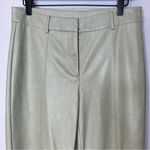 7 For All Mankind  Sage Green‎ Vegan Leather Straight Leg Pants Photo 2