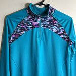 Champion Blue Pink Blurred Workout Top Sleeve size junior XL (14-16) Photo 1