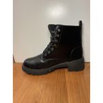 Black Combat Boots Womens Size 10 Chunky Heel Lace Up All Man Made Materials Photo 4