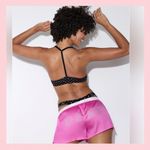 PINK - Victoria's Secret PINK VICTORIA’S SECRET Silky Pink Pajama Shorts Bling “PINK Backside Logo SMALL Photo 6