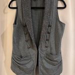 Wet Seal  Gray Sleeveless Vest with Button Detail Photo 0