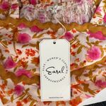 easel Maxi Floral Empire Waist Pink Brown Small Dress Boho Cottage Prairie NWT Photo 5