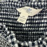 Terra & Sky Black White Gingham Seersucker Tiered Mini Dress Size 2X Photo 7