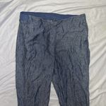 J.Jill  100 % Linen M Blue Elastic Waist Pants Love Linen Photo 4