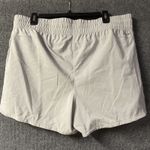 Adidas  Aeroready Pacer Bungee Shorts Womens XL Gray Logo Athletic Drawstring Photo 5