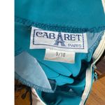 Vintage 70s 80s Turquoise Sheer Fit & Flare Knee Length Collared Dress Size 8 Photo 6