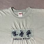 Anvil Green River Embroidered Women’s T-Shirt Top Green Size Large Photo 1