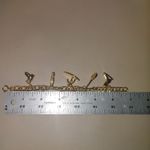 Charm Bracelet Vintage Gold Plated Sports Surfboard Tennis Racket Ice Skate Ski Photo 6