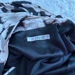 Vintage Mulberry Silk Sz 8 Jesire Black Cream Floral Midi Dress Square Neckline Photo 4